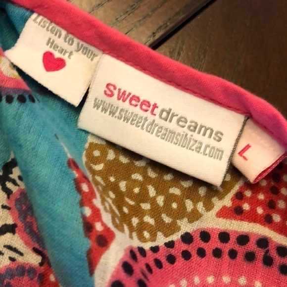 Bohemian Maxi Dress pink floral Large - Picture 6 of 6